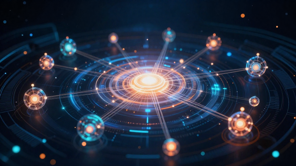 A constellation of orchestrated agent nodes